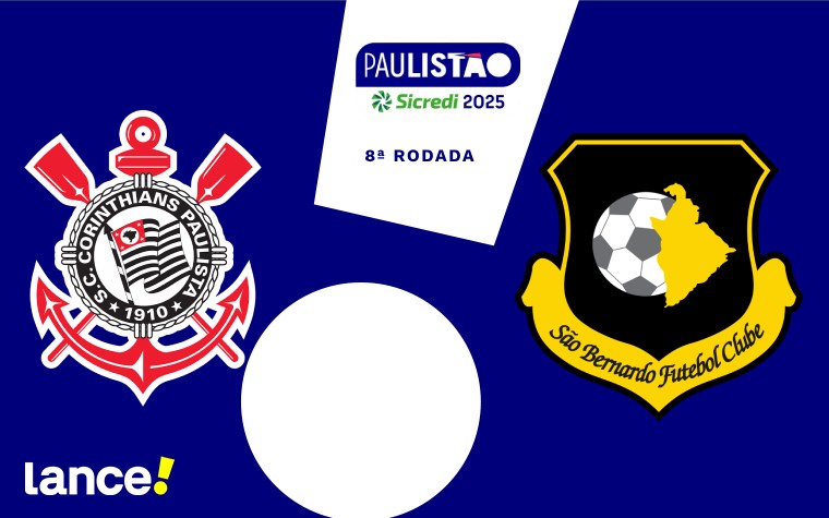 Corinthians e São Bernardo se enfrentam pela oitava rodada do Paulistão 2025 (Arte: Lance!)