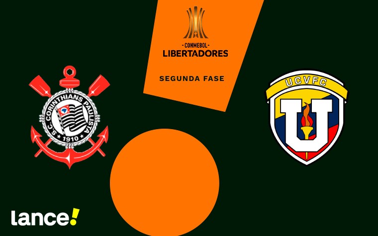 Corinthians x Universidad Central (UCV) pela Libertadores (Foto: Arte/Lance!)