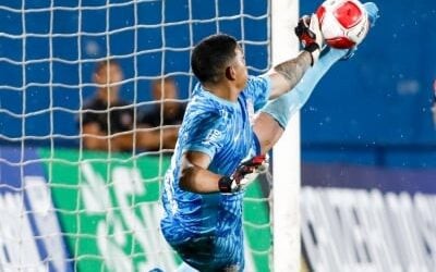 Kauê, goleiro do Corinthians, garantiu a vaga da equipe nas quartas de final da Copinha 2025 (Foto: Rodrigo Gazzanel/Ag. Corinthians)