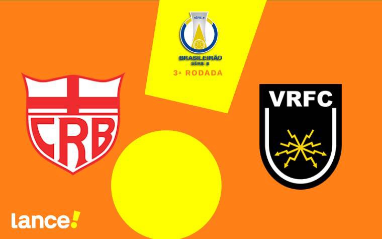 CRB e Volta Redonda se enfrentam pela terceira rodada da Série B (Arte: Lance!)