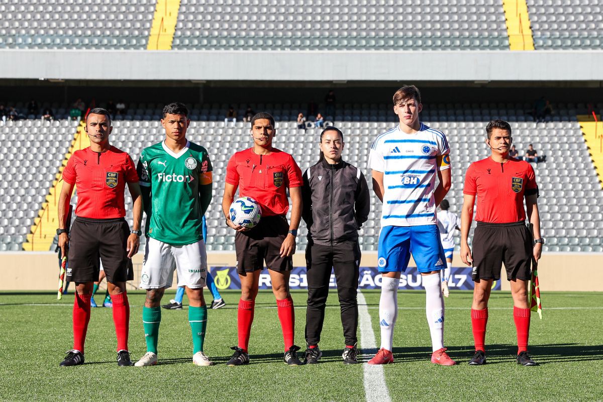 Cruzeiro perdeu por 3 a 2 para o Palmeiras na 12ª rodada do Campeonato Brasileiro Sub-17