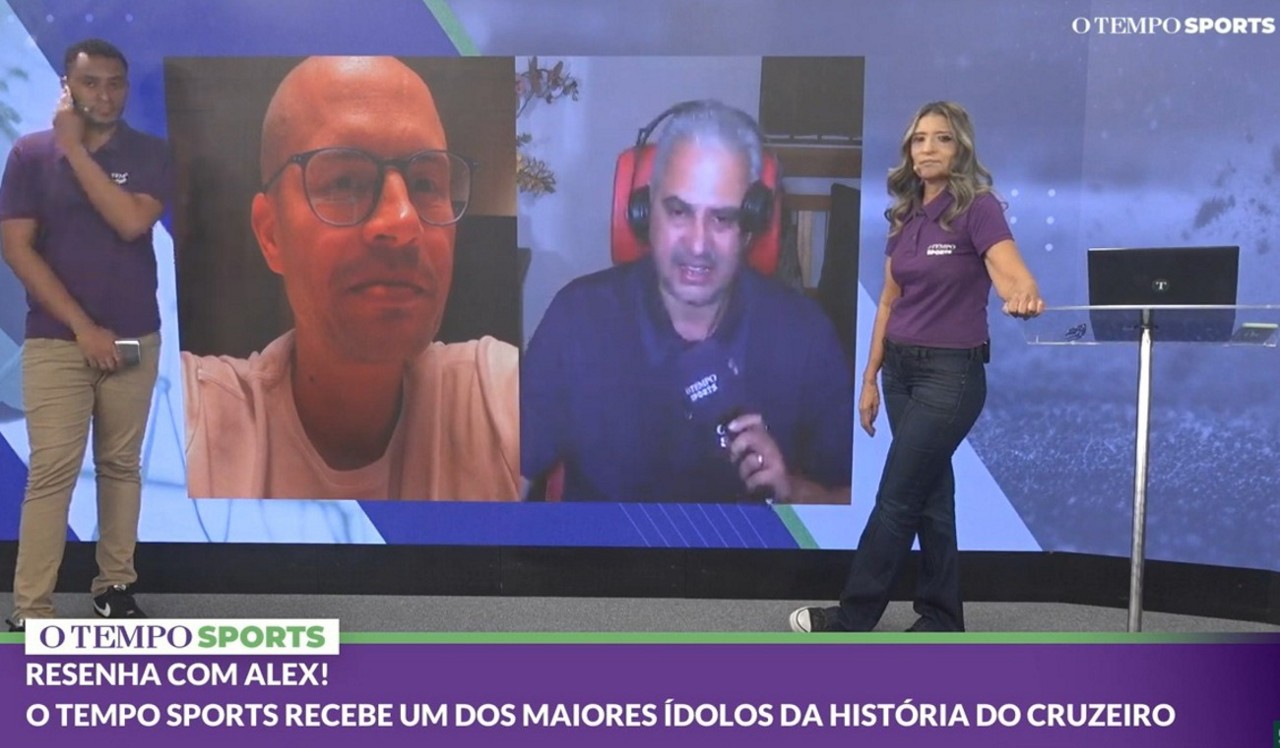Alex durante conversa no programa O TEMPO Sports
