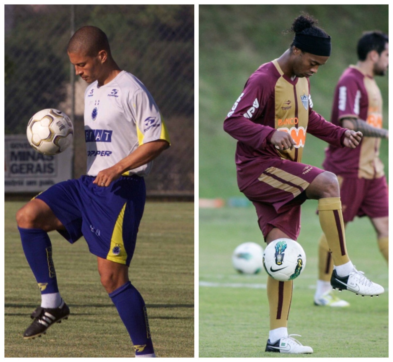 Alex e Ronaldinho Gaúcho escreveram nome nas histórias de Cruzeiro e Atlético
