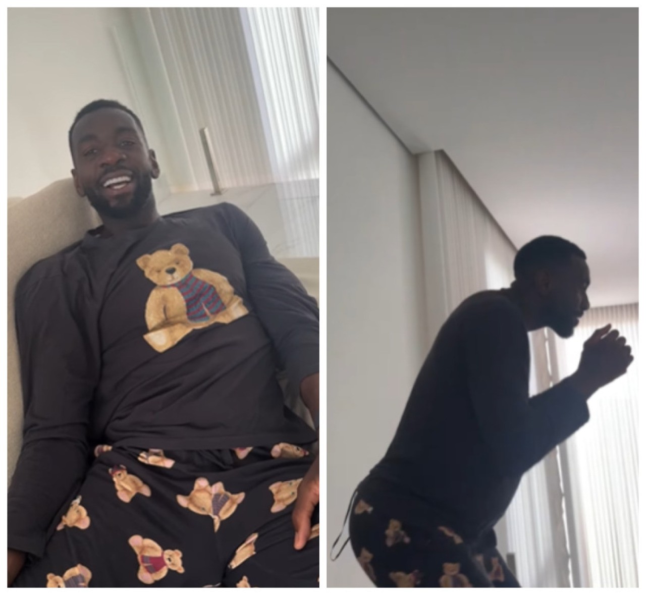 Atacante Bolasie comemora vitória do Cruzeiro de pijama e dançando axé