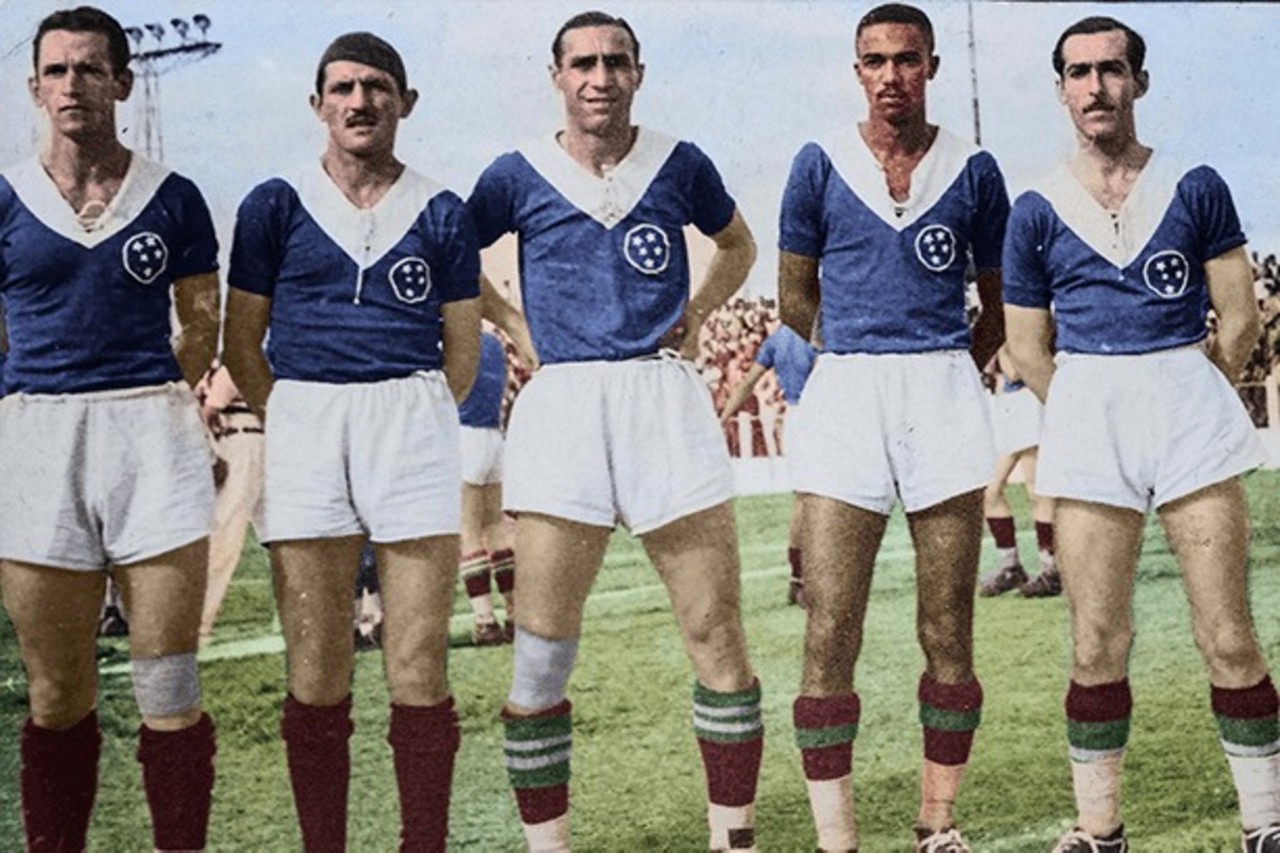 Jogadores do Cruzeiro antes de amistoso em 1943