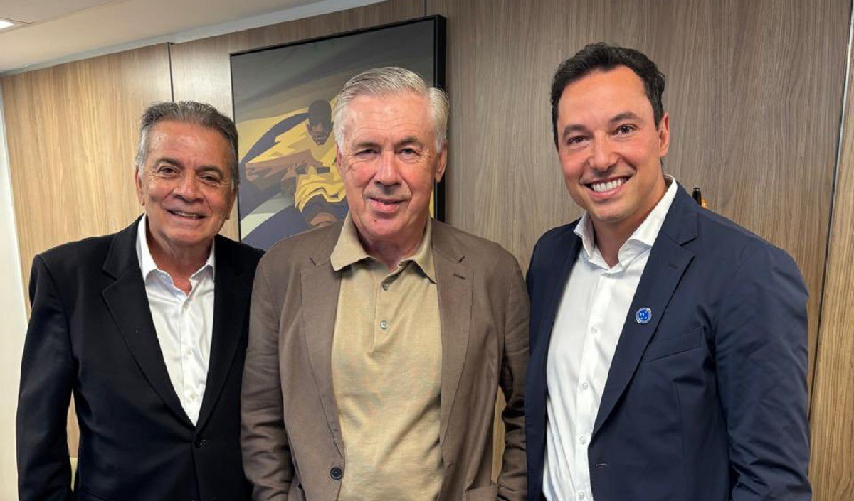Dirigentes aproveitaram sorteio da Copa do Brasil para encontrar Carlo Ancelotti