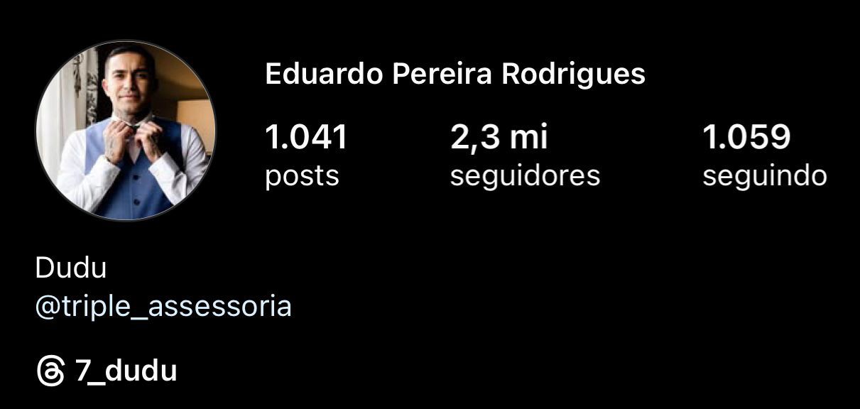Instagram do atacante Dudu, agora ex-jogador do Cruzeiro