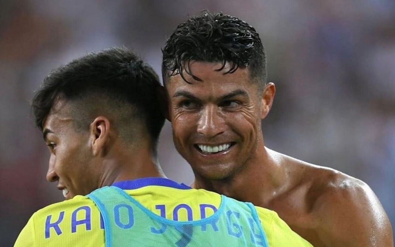 Kaio e Cristiano após partida da Juventus