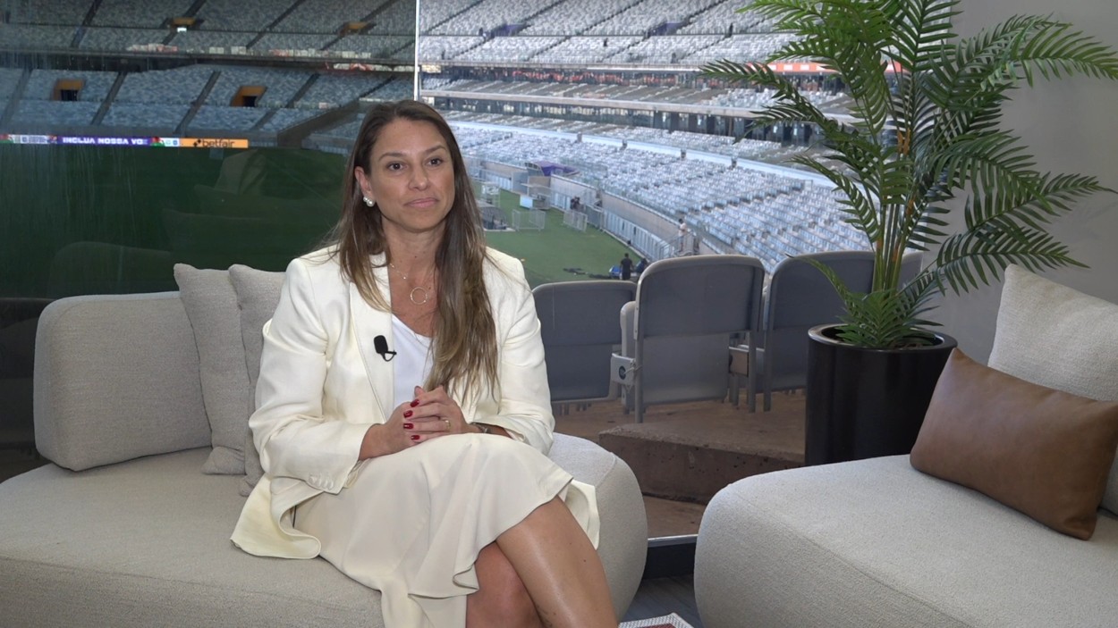 Jacqueline Alves, diretora do Mineirão, durante entrevista exclusiva para O TEMPO Sports