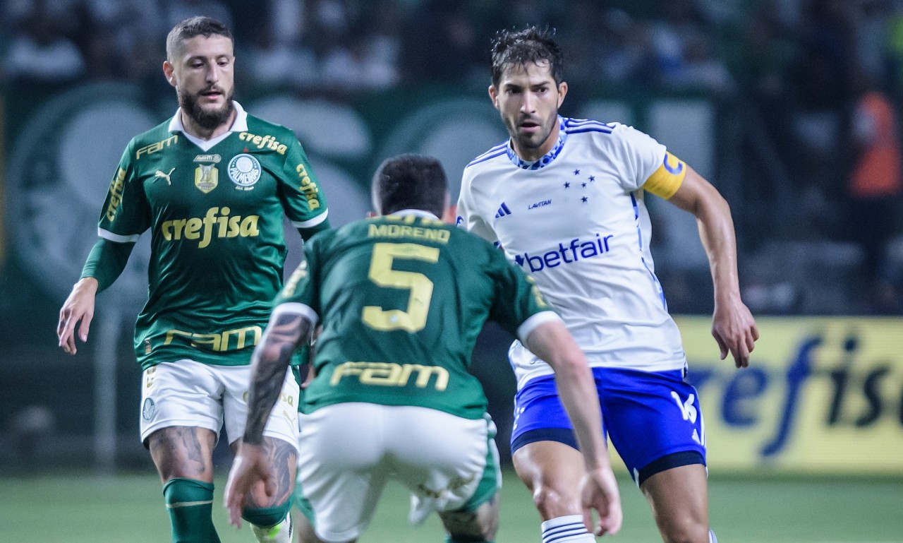 No primeiro turno, Palmeiras venceu o Cruzeiro por 2 a 0