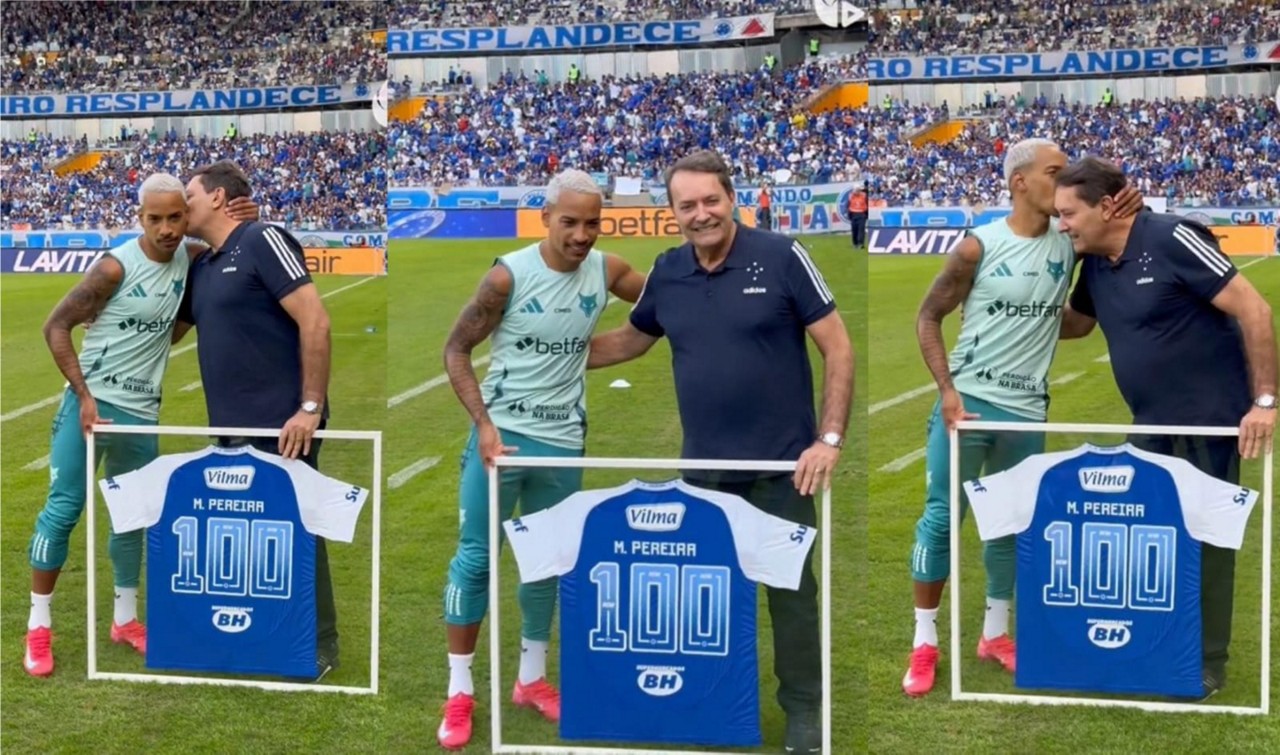 Matheus Pereira completou 100 jogos com a camisa do Cruzeiro
