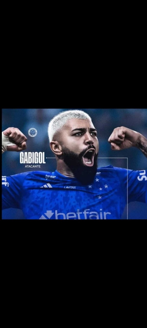 Gabigol com a camisa do Cruzeiro em postagem na rede social do clube