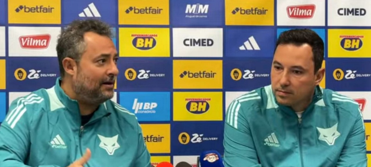 Alexandre Mattos e Pedro Junio em entrevista coletiva