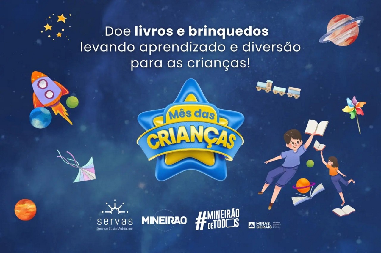 Mineirão contará com postos de coleta de brinquedos e livros no jogo entre Cruzeiro e Vasco