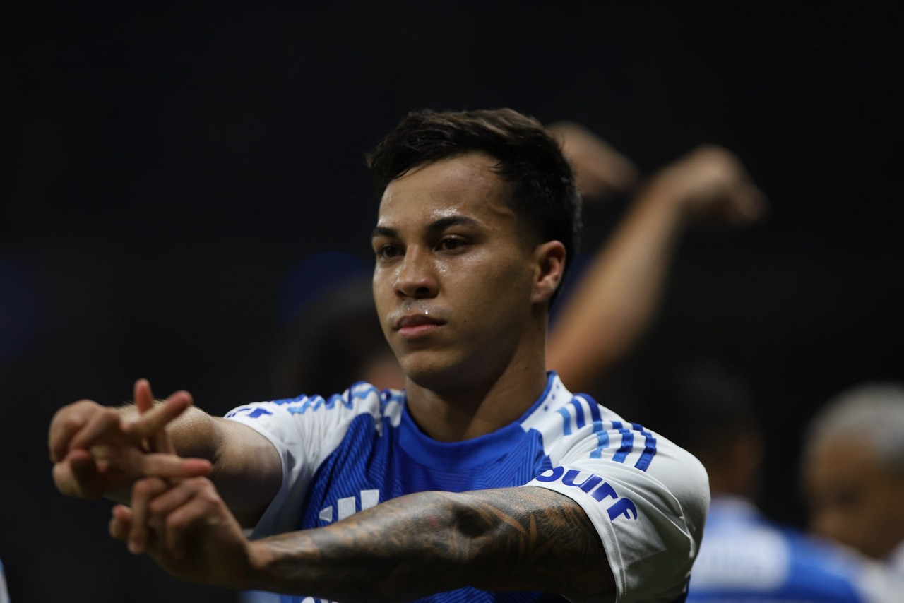 Kaio Jorge marcou o primeiro gol do Cruzeiro diante do Grêmio