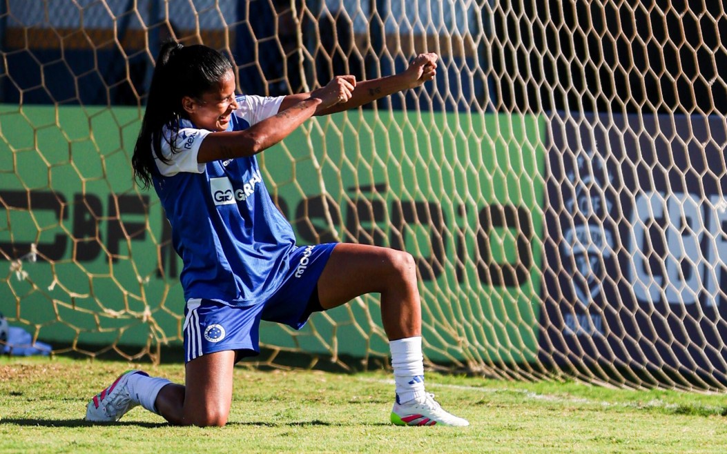 Marília marcou dois gols na vitória do Cruzeiro diante do Real Brasília, pelo Brasileirão Feminino. (Foto: Filipe Fonseca)