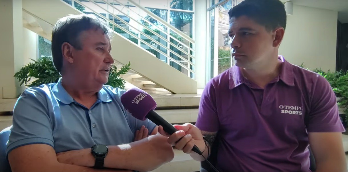Alvimar Perrella e o repórter Rapha Nobre em Assunção, no Paraguai