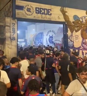 Torcedores do San Lorenzo estiveram na sede de uma das organizadas do Cruzeiro