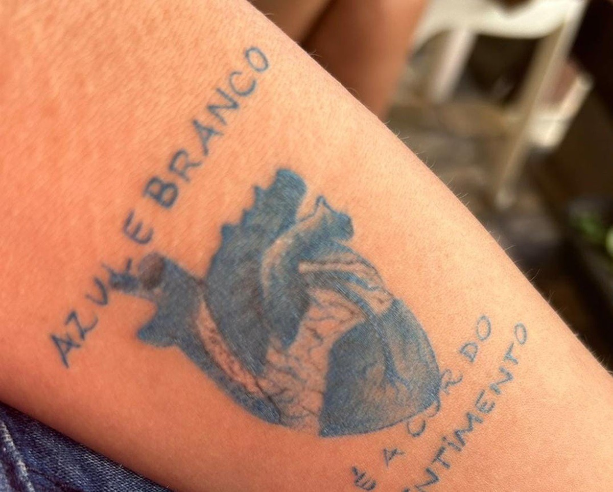Tatuagem homenageia clube celeste