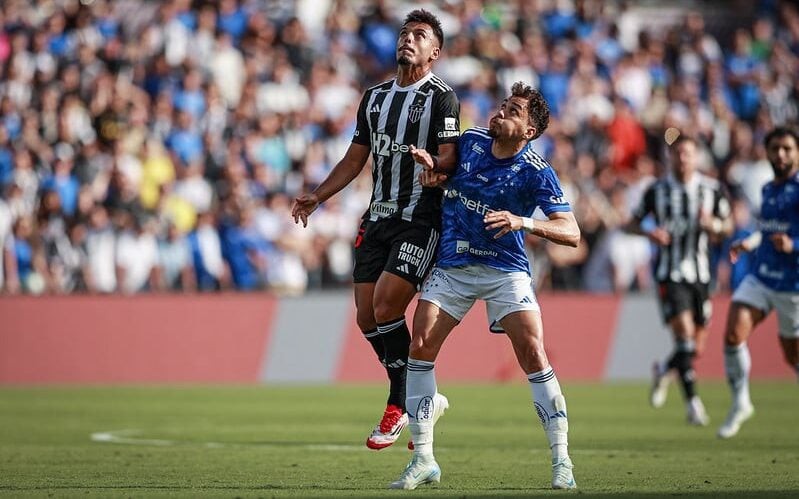 Gabriel Menino do Atlético-MG no clássico contra o Cruzeiro, em Orlando (Foto: Pedro Souza/Atlético-MG