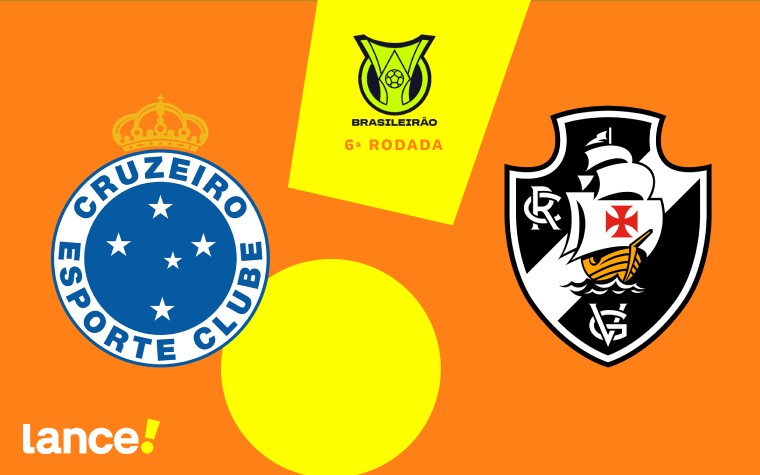Cruzeiro e Vasco se enfrentam pela sexta rodada do Brasileirão (Foto: Arte Lance!)