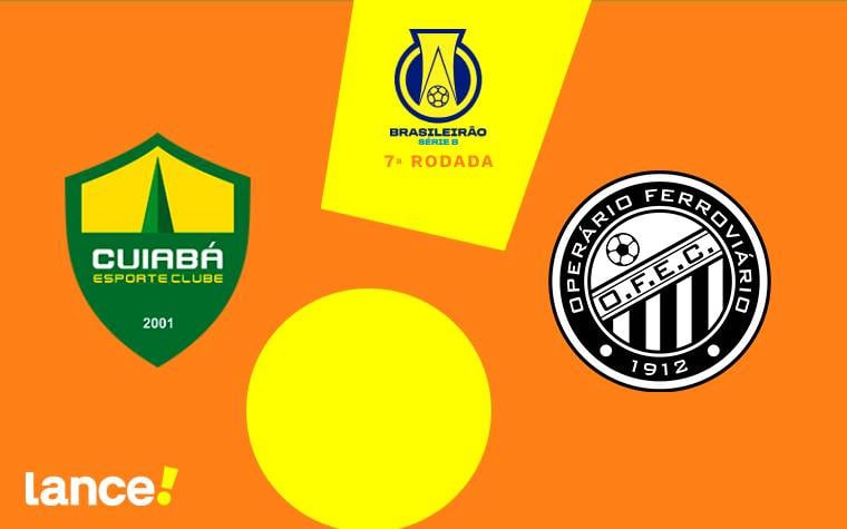 Cuiabá e Operário se enfrentam pela sétima rodada da Série B. Foto: Arte Lance!