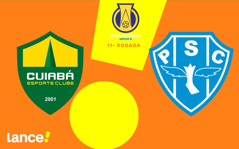 Cuiabá e Paysandu se enfrentam pela 11ª rodada da Série B (Arte: Lance!)