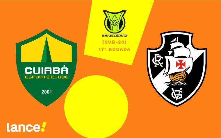 Cuiabá e Vasco se enfrentam pelo Brasileirão sub-20 (Foto: Arte Lance!)