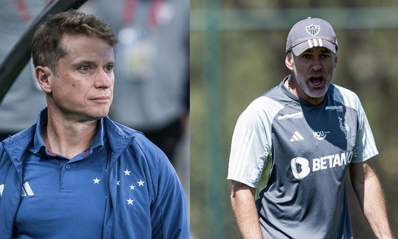 Técnicos Fernando Seabra, do Cruzeiro, e Gabriel Milito, do Atlético, estão sob pressão