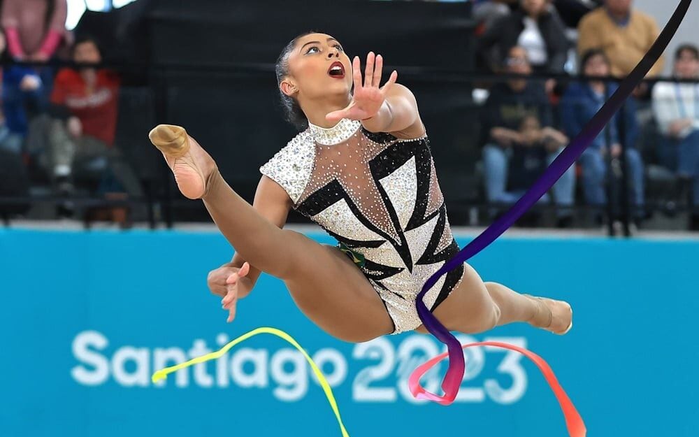 Bárbara Domingos faturou cinco medalhas no Pan-Americano de Santiago, em 2023. (Foto: Ricardo Bufolin/CBG)
