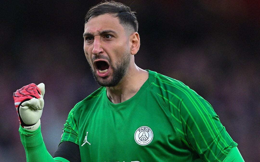 Gianluigi Donnarumma em ação no jogo entre Arsenal e PSG pela Champions League (Foto: Reprodução/PSG)