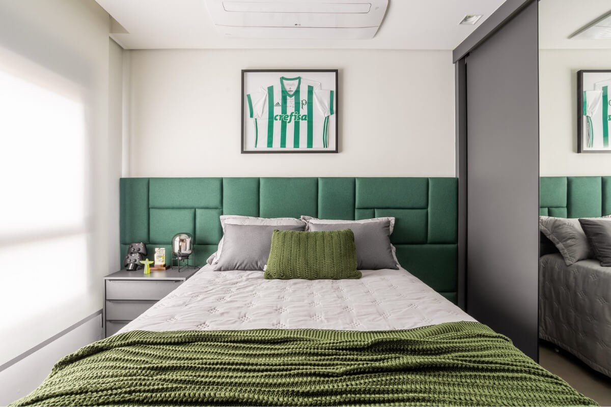 O verde pode ser usado de diferentes maneiras na decoração