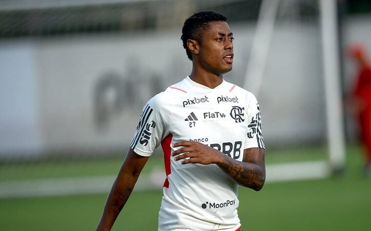 Bruno Henrique durante treino do Flamengo (Foto: Marcelo Cortes lamengo)