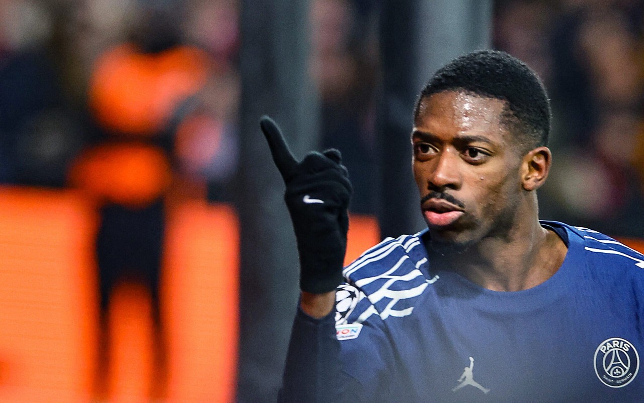 Démbélé se isola como artilheiro do ano em atropelo do PSG sobre o Brest (Foto: FRED TANNEAU / AFP)