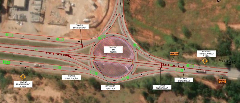 Desvio temporário será implantado no perímetro urbano de Bocaiuva para avanço das obras na BR-135