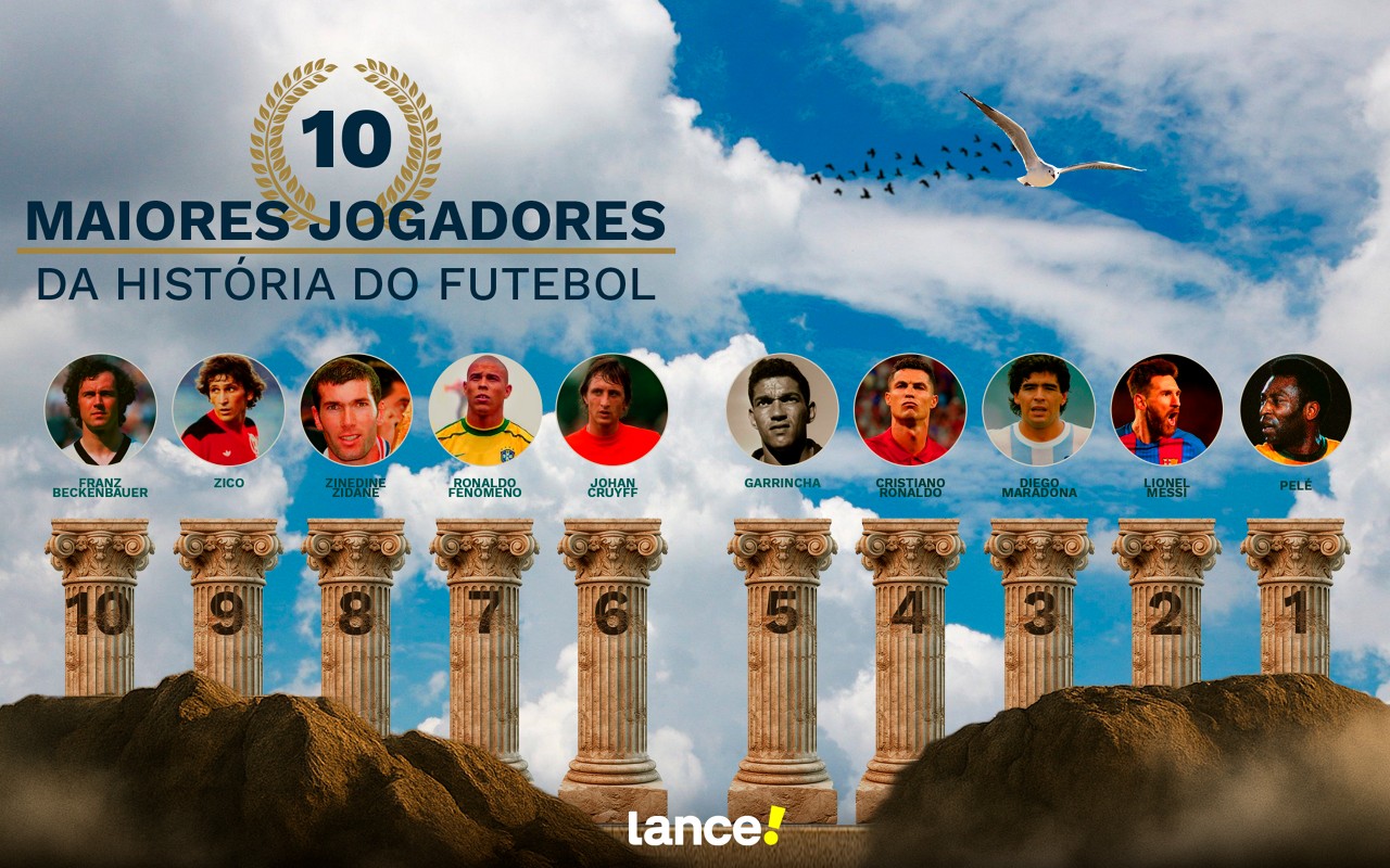 Os dez maiores jogadores da história segundo a nossa redação (Arte: Vitor Araújo / Lance!)