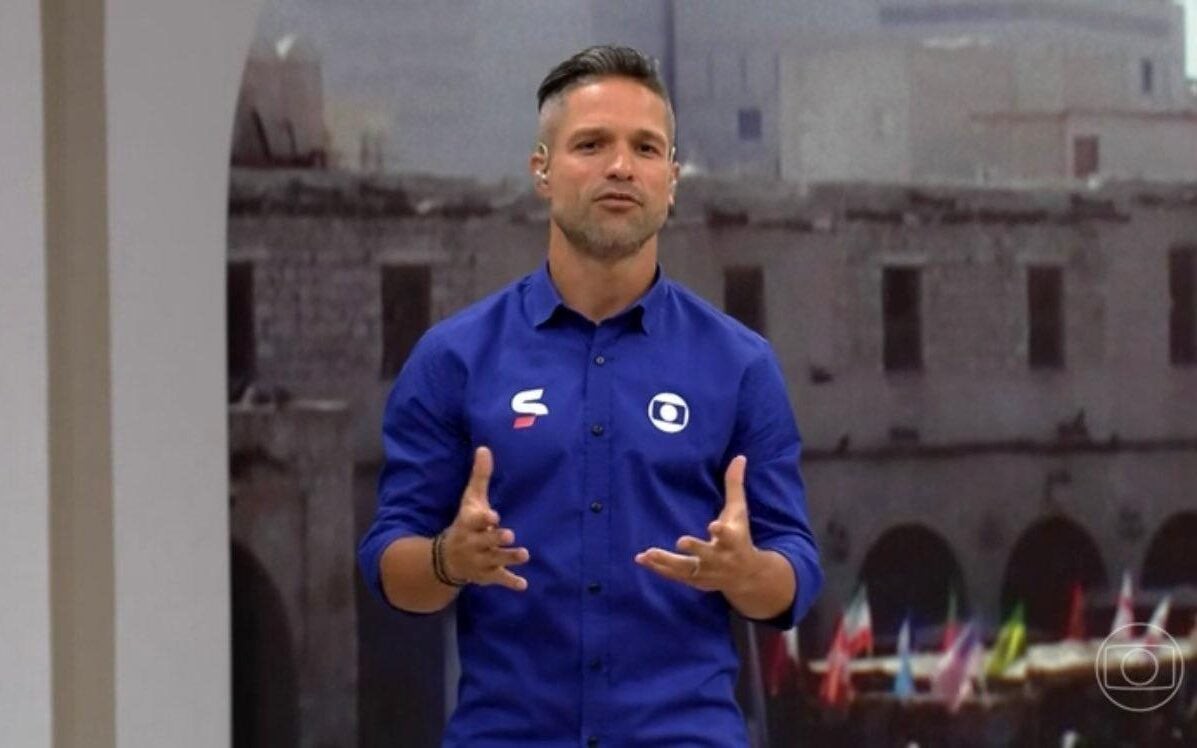 Diego Ribas durante programa na Globo (Foto: Reprodução)
