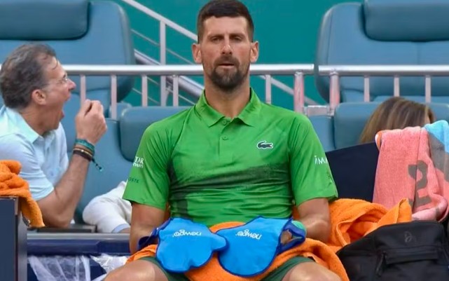Novak Djokovic no Miami Open (Foto: Reprodução)