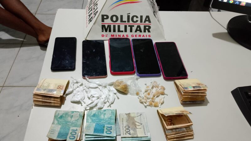 Dupla é detida com drogas e mais de R$ 5 mil durante ação da PM em Francisco Dumont