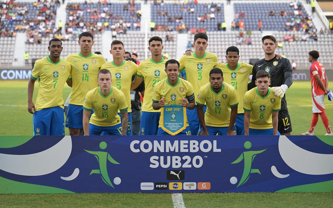 Brasil é campeão do Sul-americano Sub-20 (Foto:JUAN BARRETO / AFP)
