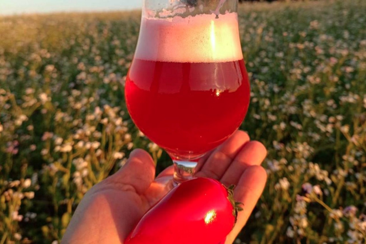 Empresário cria chope morango do amor 