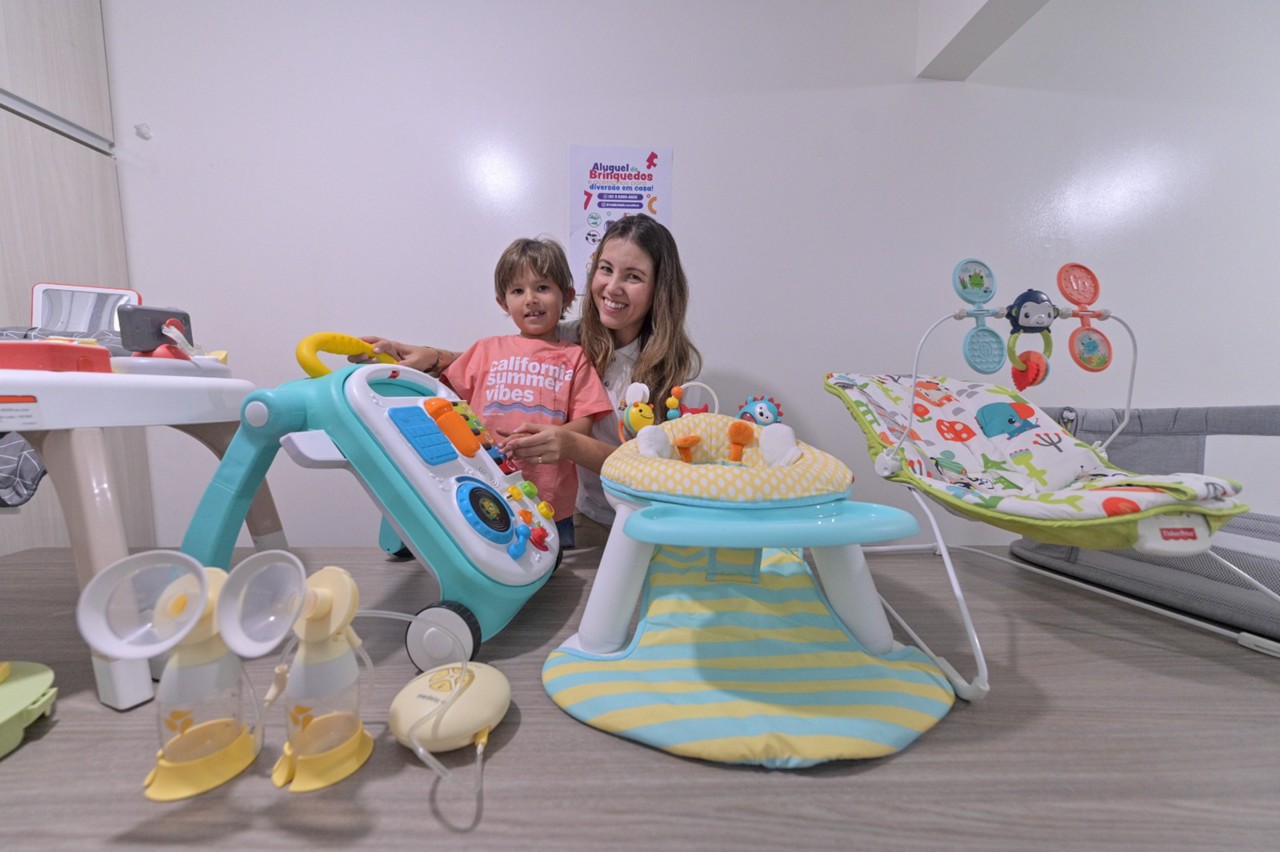 Ana Cristina é franqueada da Club Kids, que aposta no aluguel de brinquedos e acessórios materno-infantis