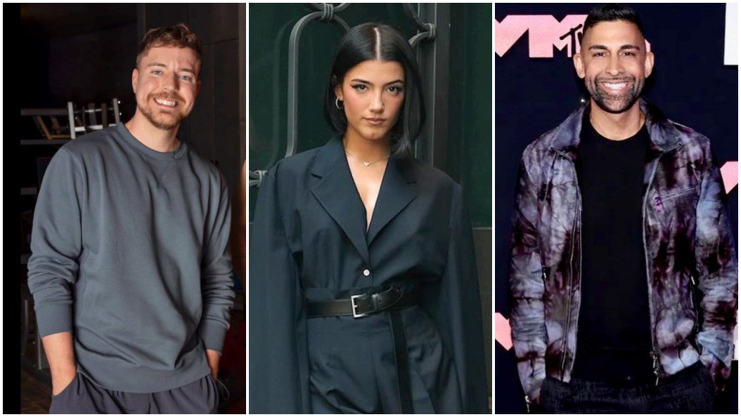 MrBeast, Dhar Mann e Charli D'Amelio figuram na lista dos influenciadores com maiores rendimentos