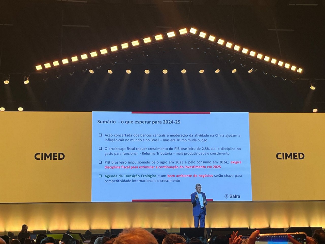 Ex-ministro da Fazenda na gestão de Dilma Rousseff (PT), Joaquim Levy, durante participação no evento da Cimed