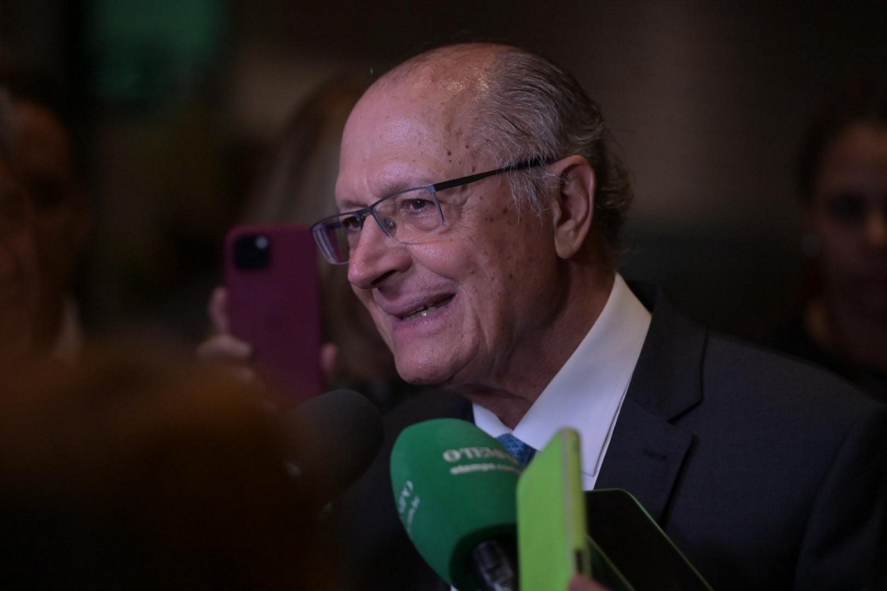 Geraldo Alckmin durante o Conexão Empresarial, nesta segunda-feira (9/2) em BH