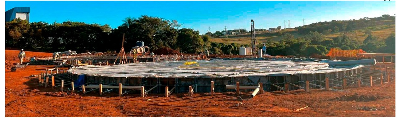 Construção da estação de tratamento de efluentes (ETE) da Scala, em Sacramento