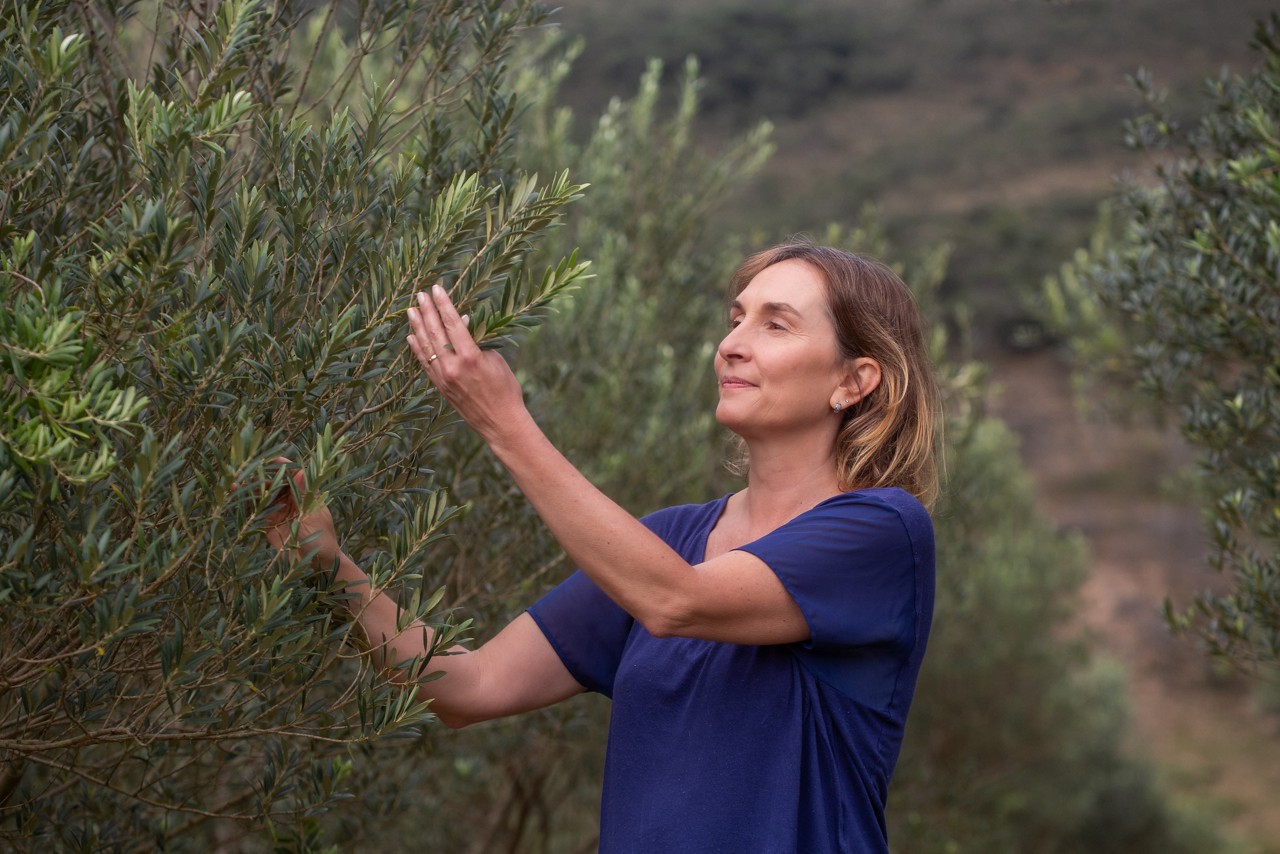 Vanessa Bianco, sócia proprietária da Olivais Gamarra, fazenda localizada na zona rural de Baependi, no Sul de Minas