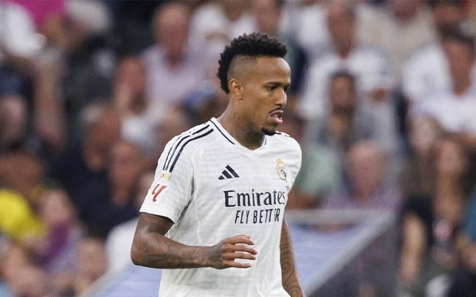 Éder Militão em campo pelo Real Madrid (Foto: Divulgação / Real Madrid)