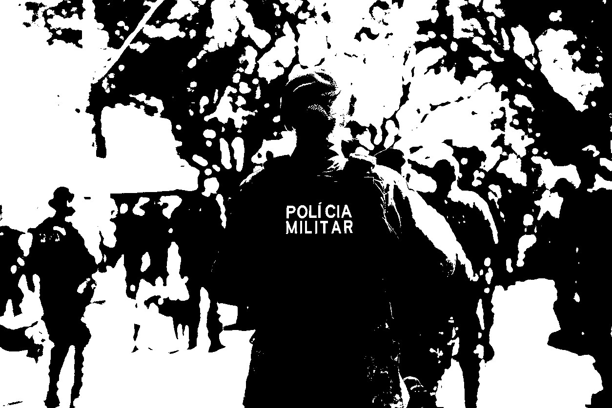 Salvador, Bahia, Brazil - September 07, 2023: Military police soldiers are seen during the Brazilian Independence Day parade in the city of Salvador, Bahia.