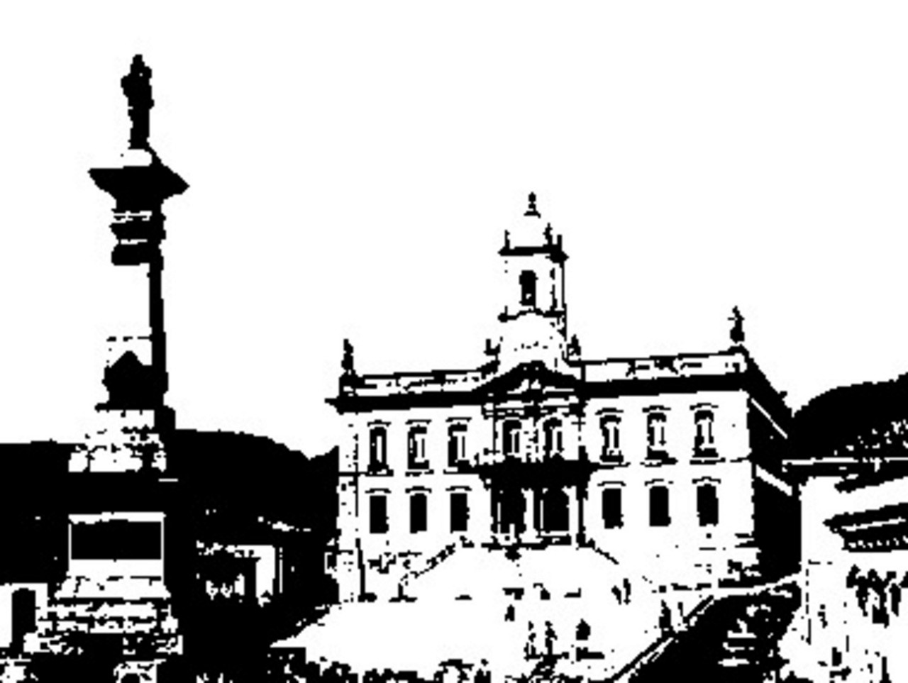 Largo de Tiradentes, no centro histórico de Ouro Preto